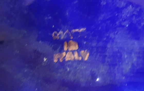 Image 1 of Exclusive Italian ceramic vase - cobalt blue 37 cm