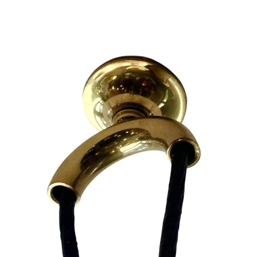 Lampe pendante à contrepoids Posa en laiton par Florian Schulz, Allemagne, années 1960