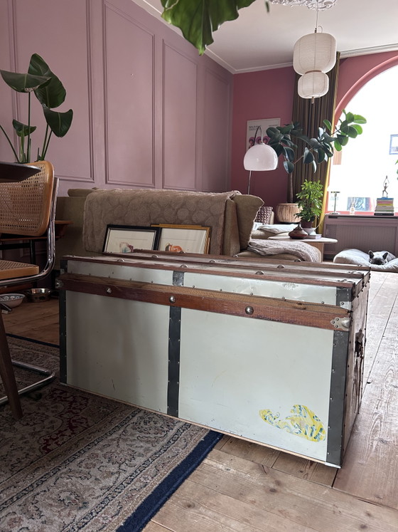 Image 1 of Authentieke Vintage Steamer Trunk – BALK Arnhem.