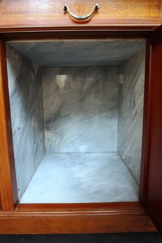 Rosel manufacturer brussel enfilade mahogany, marquetry. – Sideboard, Bronze, Marble (photo 9 of 10)