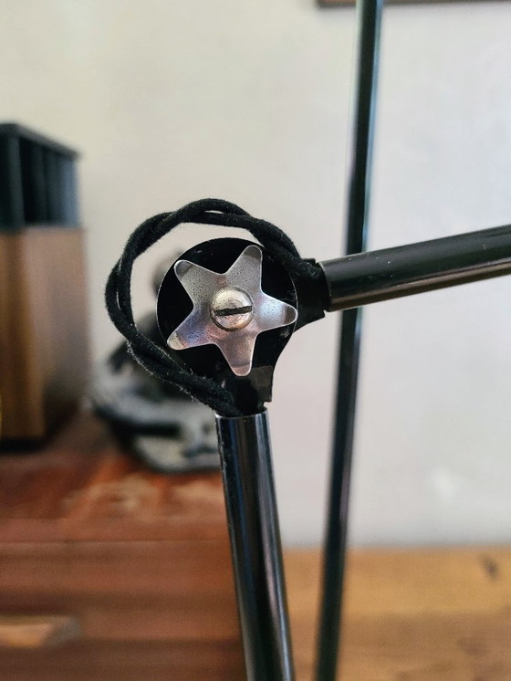 Image 1 of Fully restored black Mazda 1930-40 architect lamp