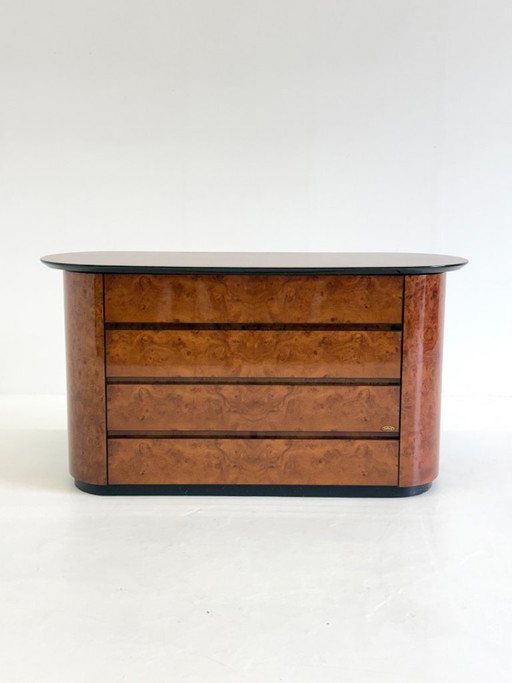 Vintage Ladekast Van Voltan Van Gelakt Wortelhout Met Bar – ladekasten, Wood (photo 2 of 10)