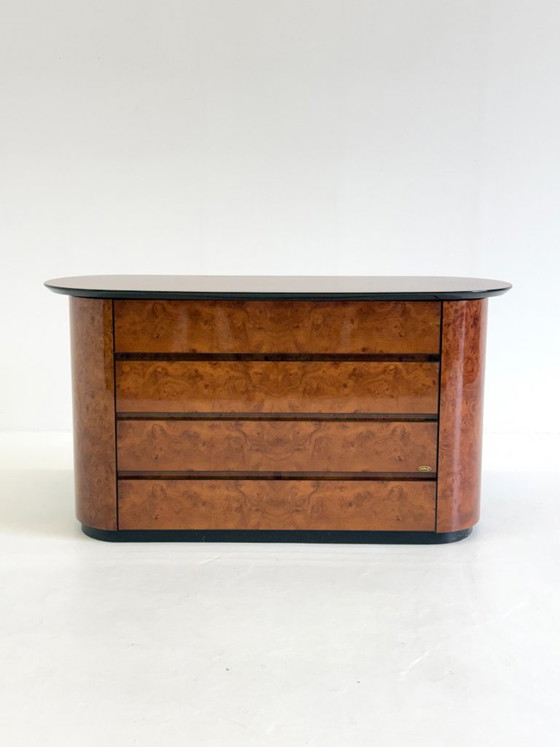 Vintage Ladekast Van Voltan Van Gelakt Wortelhout Met Bar – Ladekasten, Wood (photo 2 of 10)