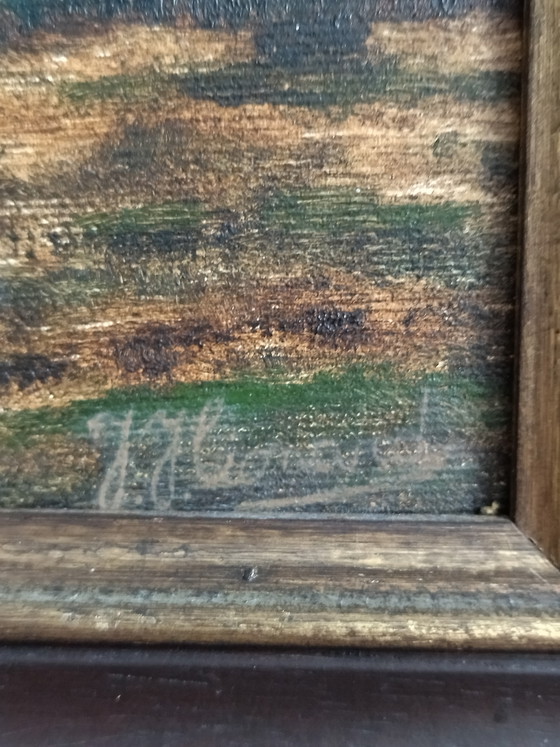 Image 1 of Huile sur Toile - École Liégeoise - Paysage 