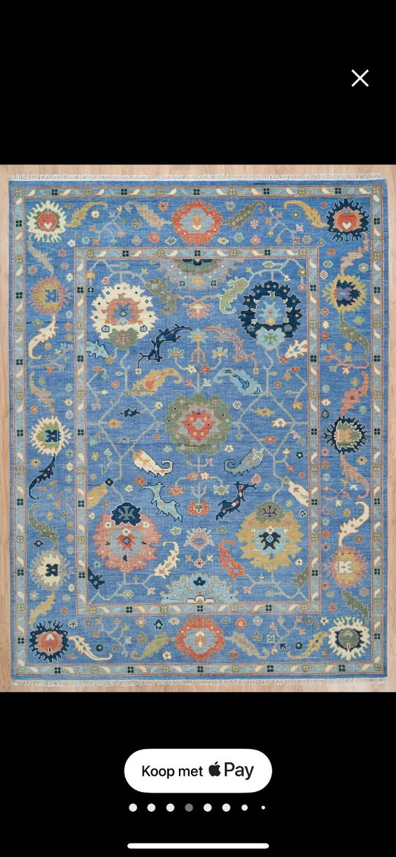 Image 1 of Handmade Oushak 100% Wool Rug