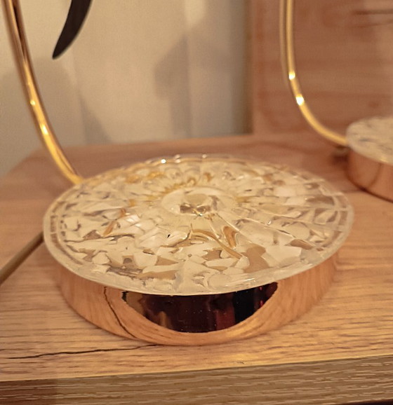 Image 1 of MURANO Par de refinadas lámparas de mesa de cristal artístico de Murano - hechas a mano - fabricadas en Italia / NUEVAS