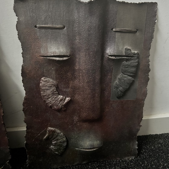 Image 1 of Colja de Roo masker sculpturen Raku