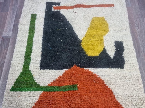 Marokkanischer Beni Ouarain Berberteppich, handgewebt, handgefertigt, 2,5 x 1,5 m – Teppiche & Läufer, Wool (photo 8 of 9)