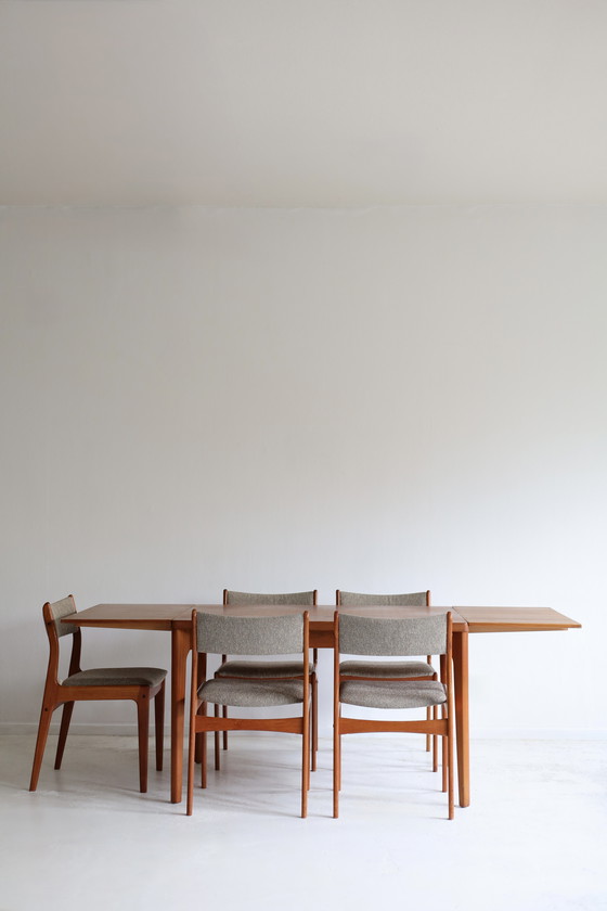 Image 1 of Extendable dining table by Henny Kjaernulf, Danish design, 1960s