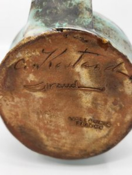 Image 1 of Alexandre Kostanda jarra de cerámica de gres Vallauris Francia 1950