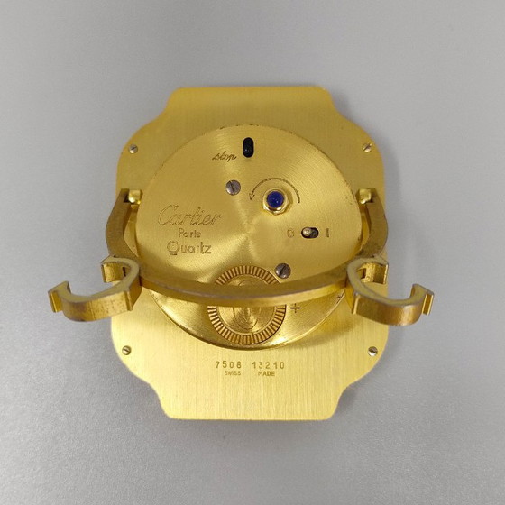 Orologio sveglia Cartier Santos Pendulette anni '80. Prodotto in Svizzera, Metallo, Crema (foto 5 di 10)