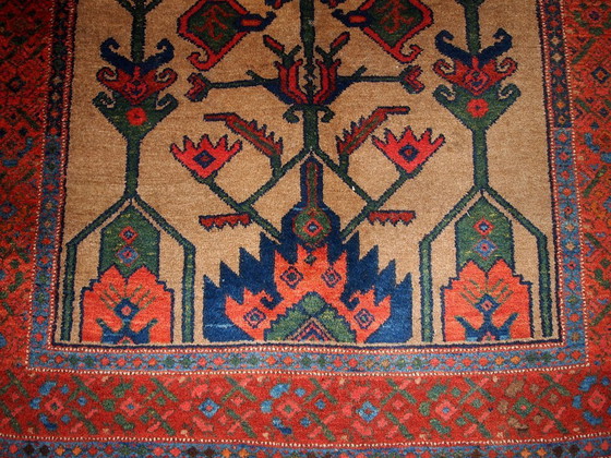 Image 1 of Handmade antique Persian Kurdish rug 4' x 6' (122cm x 183cm) 1900s -1B422