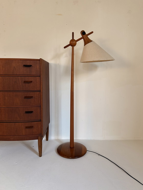 Image 1 of Vintage Teakhouten Vloerlamp, Dyrlund ‘70