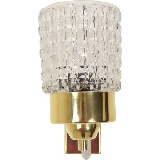 Vintage glass lamp by Lidokov, Czechoslovakia 1960