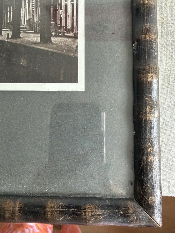 Sfeervolle vintage foto Oude Kerk Delft in antieke vlamlijst – Fotografie, Wood (photo 7 of 8)