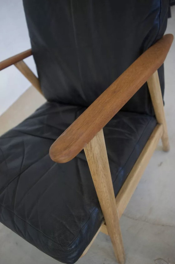 Image 1 of Danish mid-century teak & oak armchair, 1950s