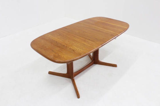Tavolo da pranzo ovale allungabile vintage danese Dyrlund Teak Massiccio – Tavoli da pranzo, Wood (photo 7 of 9)