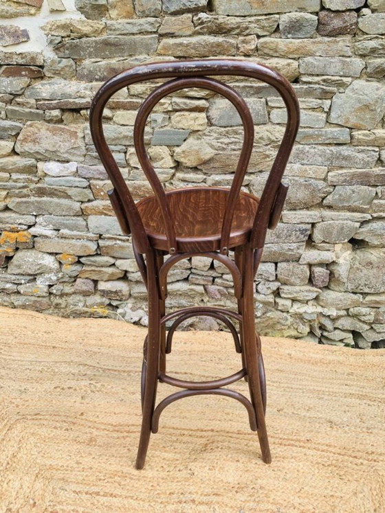 Set of 4 Vintage Bistro High Chairs – Dining chairs, Wood (photo 5 of 33)