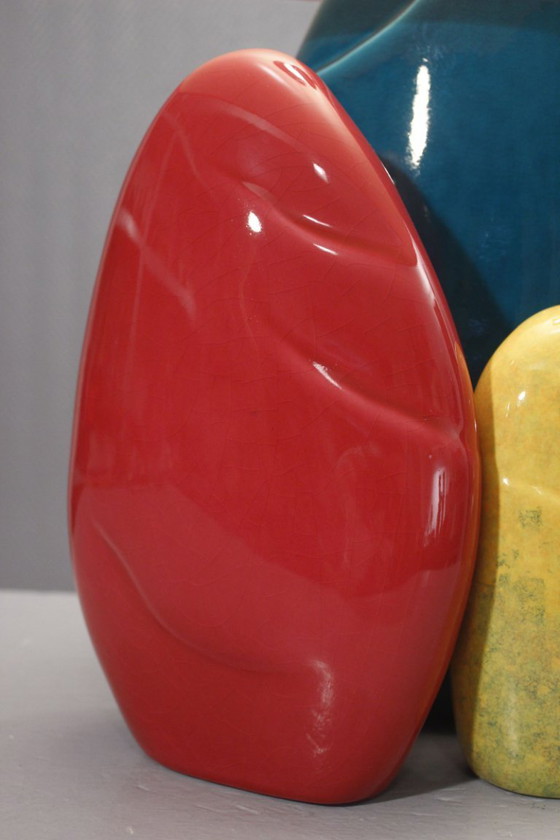 Image 1 of François Chatain - Grande lampe menhir vintage design post-moderne France 1990s