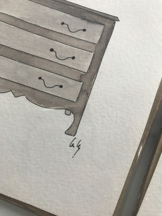 Image 1 of Aquarelles Meubles Laly