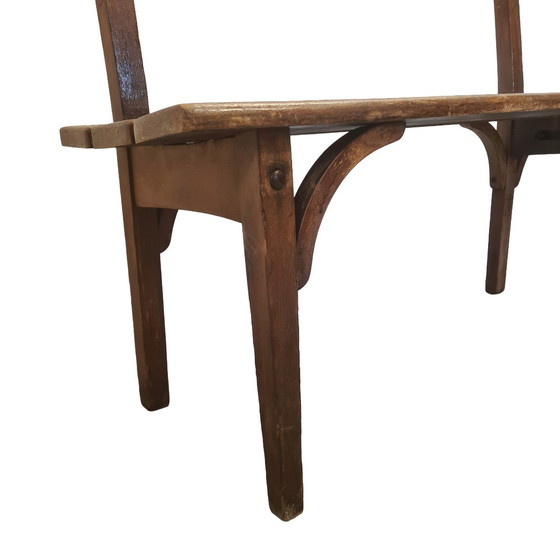 Image 1 of Antica panca da ingresso francese in legno, 1900 circa