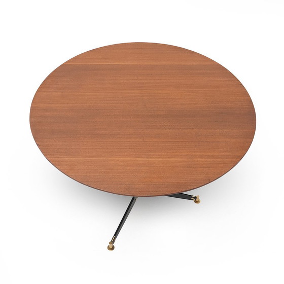 Image 1 of Tavolo con piano rotondo e gamba centrale, anni '50
