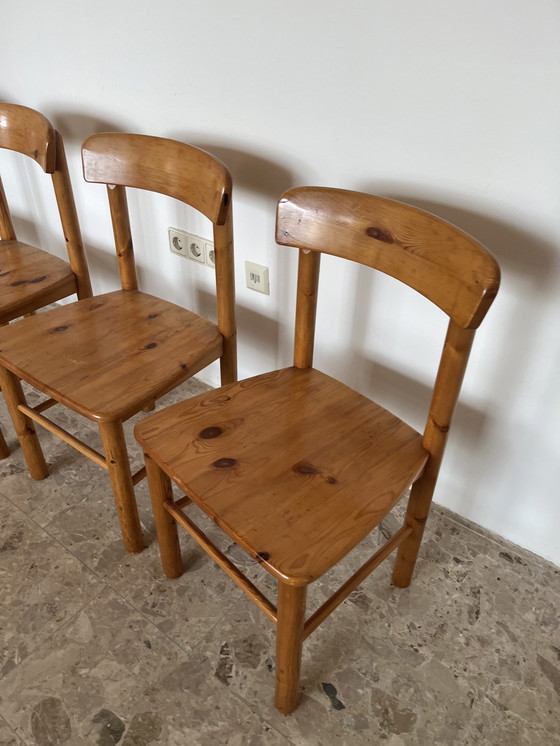 Image 1 of Originele Rainer Daumiller stoelen gemaakt van massief grenenhout.