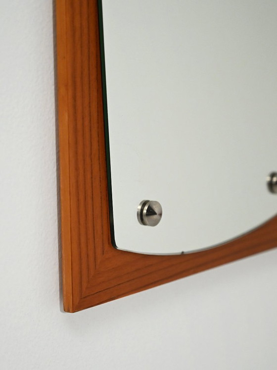 Image 1 of Scandinavische wandspiegel van mahoniehout, jaren 1950