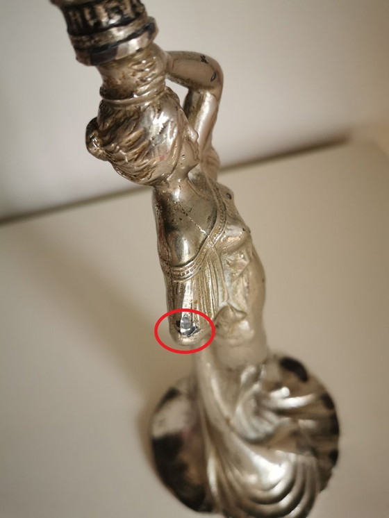 Image 1 of ANTIGUO CANDELABRO PLATEADO MODERNISTA