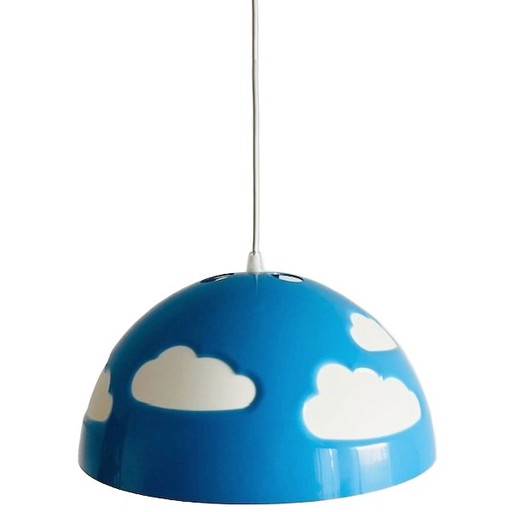 Ikea Skoljig Wolkenlampe Pendelleuchte Blau Weiß Henrik Preutz 1990er Jahre