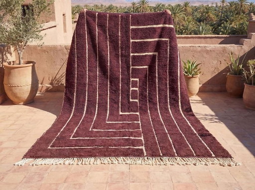 Traditional handmade Berber rug in pure wool, size 200x300 cm
