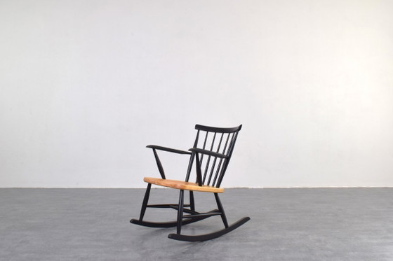 Mid-Century Swedish Rocking Chair, 1960s. – Wood (photo 2 of 10)