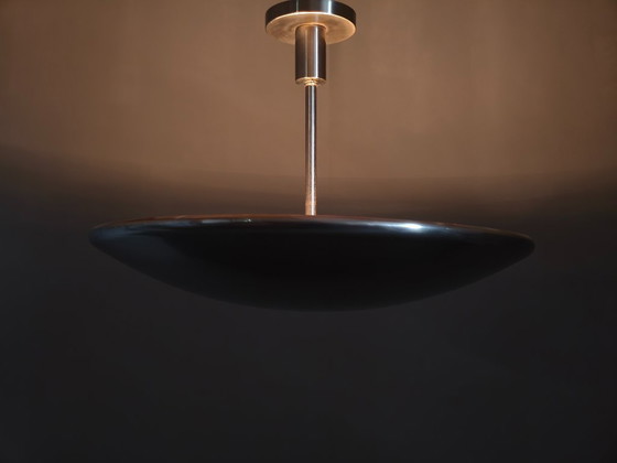 Image 1 of Bauhaus Indirect Ceiling Light, Nickel, Czechoslovakia 1930s