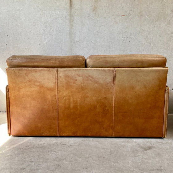 Image 1 of Baxter Arcon Sofa aus Büffelleder, italienisches Design, Marco Milisich, 1980