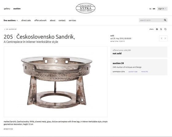 Image 1 of Hans Ofner Geometrisch-Constructivistische Secessionistische Asbak voor Sandrik ca 1905