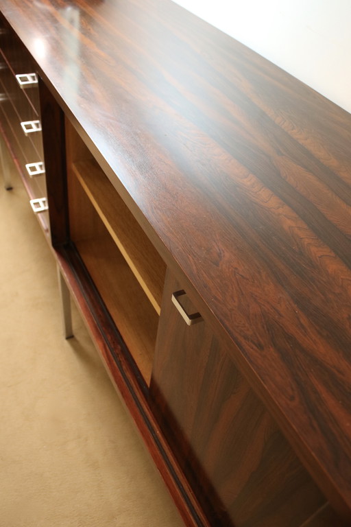 Rio Rosewood and Chrome Modernist sideboard