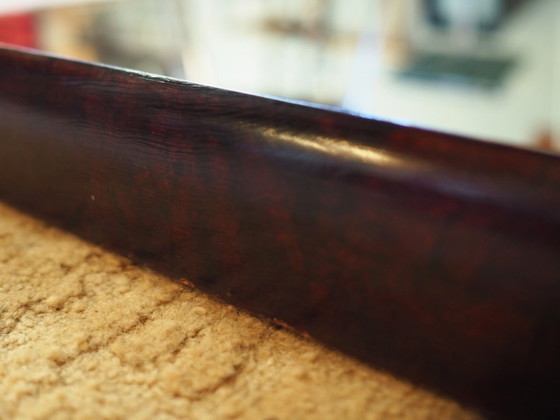 Image 1 of Miroir dans un cadre en acajou, design italien, années 1970, production : Italie