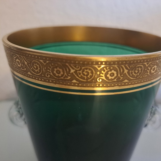 Set secchiello per il ghiaccio Theresienthal Concord Mintonborde verde smeraldo con bordo in vero oro 24 (photo 11 of 12)