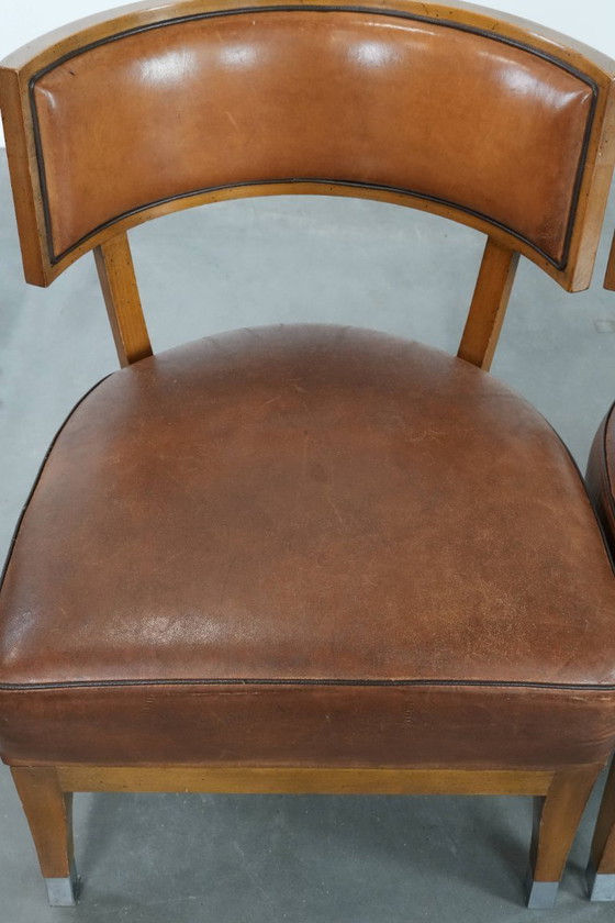 Image 1 of 2 x Vintage design cocktail chair/armchair made of sheepskin
