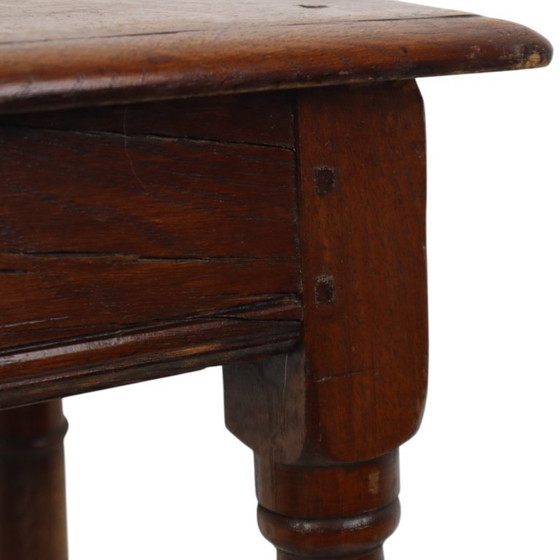 Tabouret ancien en chêne massif, style anglais, XIXe siècle – Wood, Vintage (photo 3 of 19)