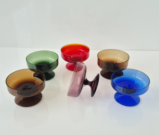 Image 1 of Ingrid Glas stained glass drinking glasses, 33 pieces, 1960s, rare! Ingridhütte