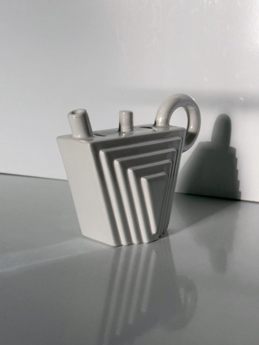 Teiera postmoderna Memphis Milano anni '80 Ettore Sottsass stile Art Déco Revival Miami