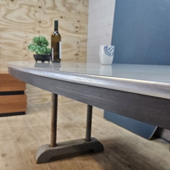 Vintage (50s) Industriële Tafels / Tafelbladen (Gispen Stijl) Werk Tafels (4x) Prijs Per Stuk – Bureau, Metal (photo 6 of 15)