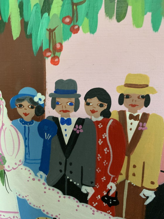 Image 1 of Painting Sabine Paco Saint-Tropez ‘95 naive art folk art