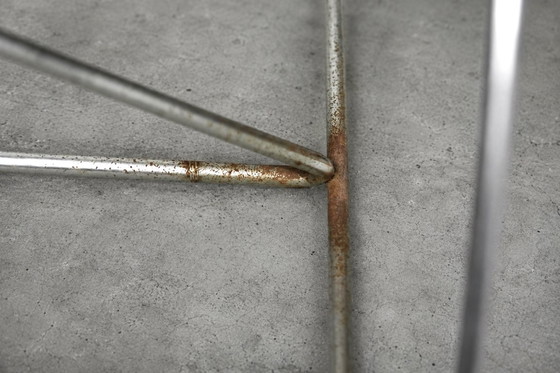 Image 1 of Vintage minimalistische metalen X-Line stoelen van Niels Jørgen Haugesen voor Hybodan, jaren 70, set van 4