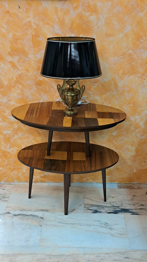 Mid Century Tafel jaren 60, Bijzettafels, Hout, Bruin (foto 3 van 9)