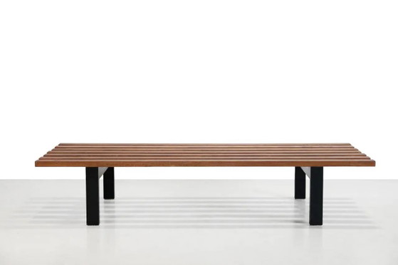 Vintage Martin Visser BZ71 slat bench for Spectrum, The Netherlands, Benches, Wood, Brown, Mid Century Modern (photo 7 of 7)