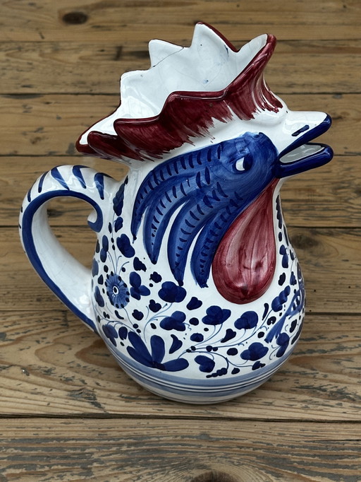 Pichet Coq céramique Deruta - Vintage Italy  70’s