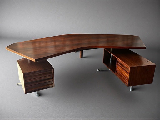 Bureau par Osvaldo Borsani pour Tecno Modèle T96, Italie, 1950