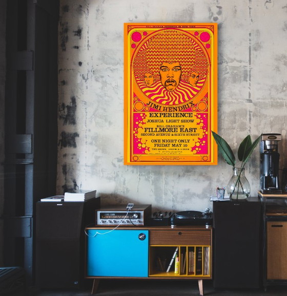 Image 1 of Jimi Hendrix Experience Fillmore East concert 1968 New York - Poster 61 x 91 cm